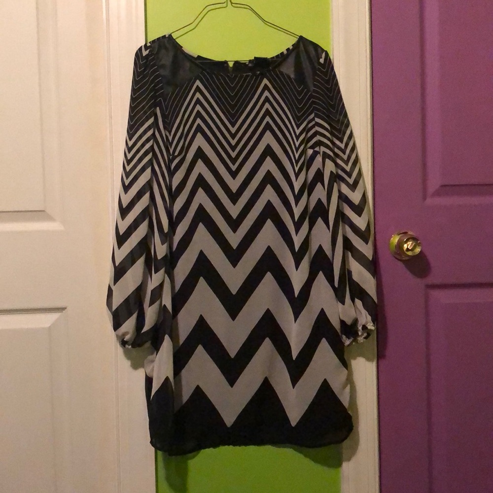 Fire Los Angeles Chevron Tunic dress